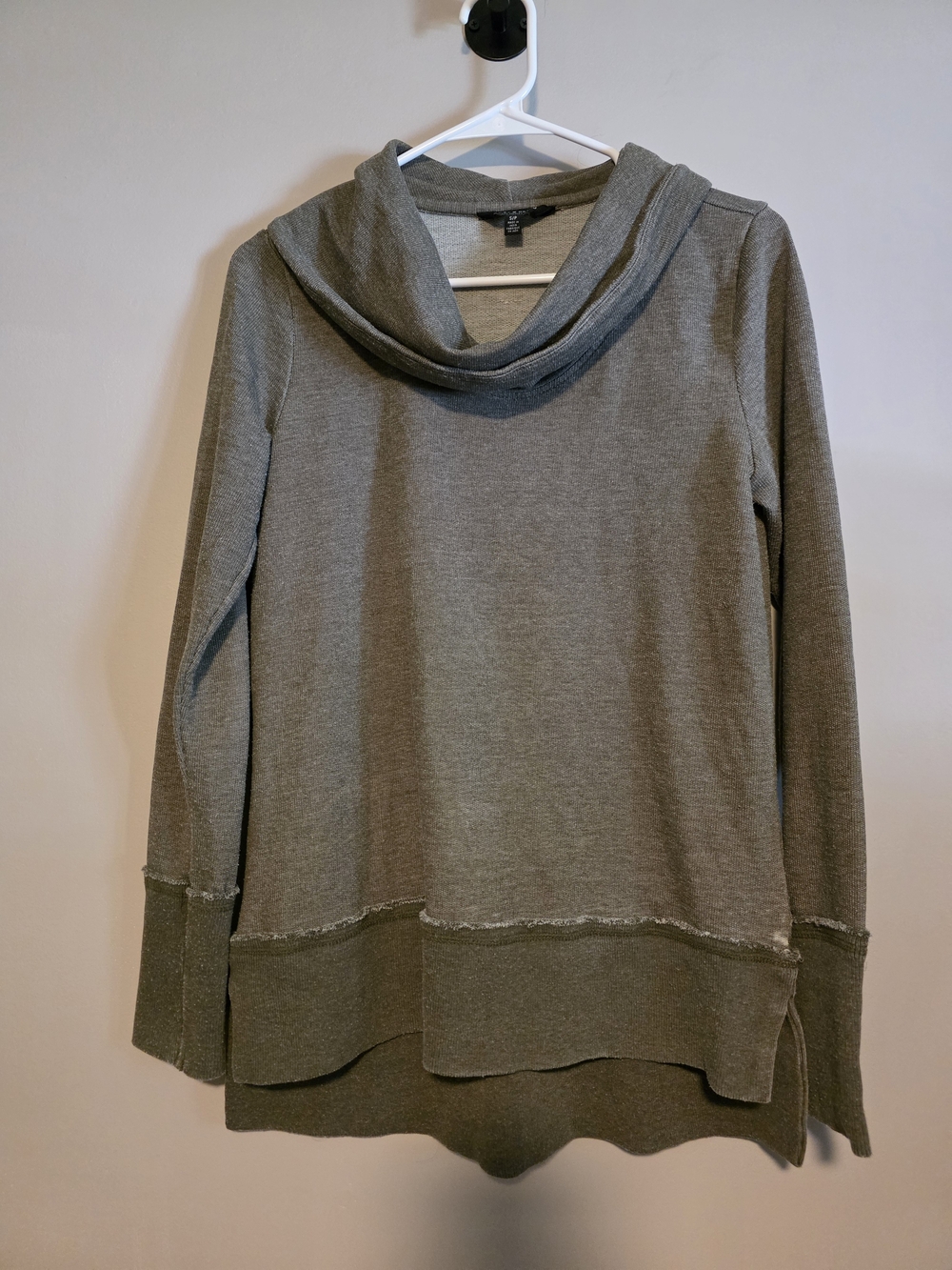 Lucky Brand Gray Cowl Neck Pullover Sweater